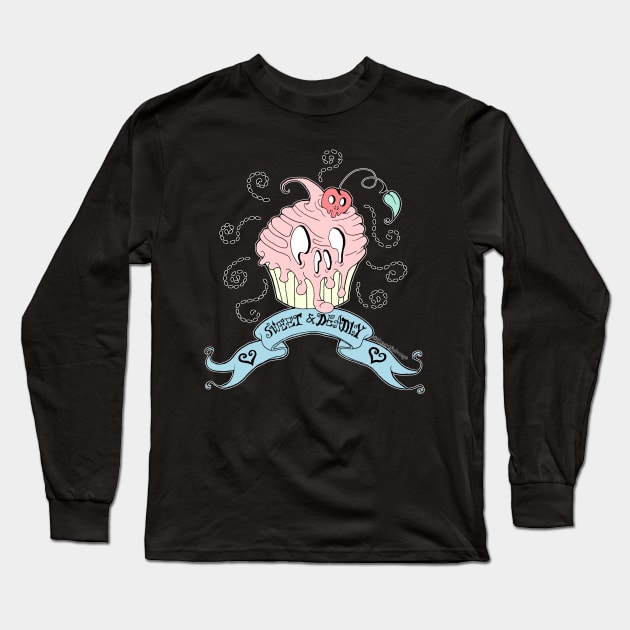 Sweet and Deadly Long Sleeve T-Shirt by Artful Magic Shop